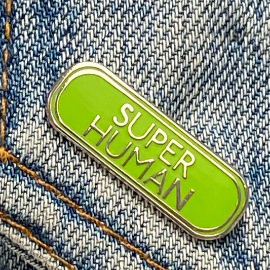 Super Human Enamel Pin