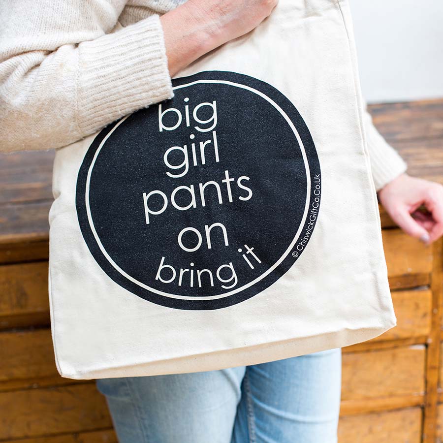 Set of Screen Printed Motivational Quote Tote Bags