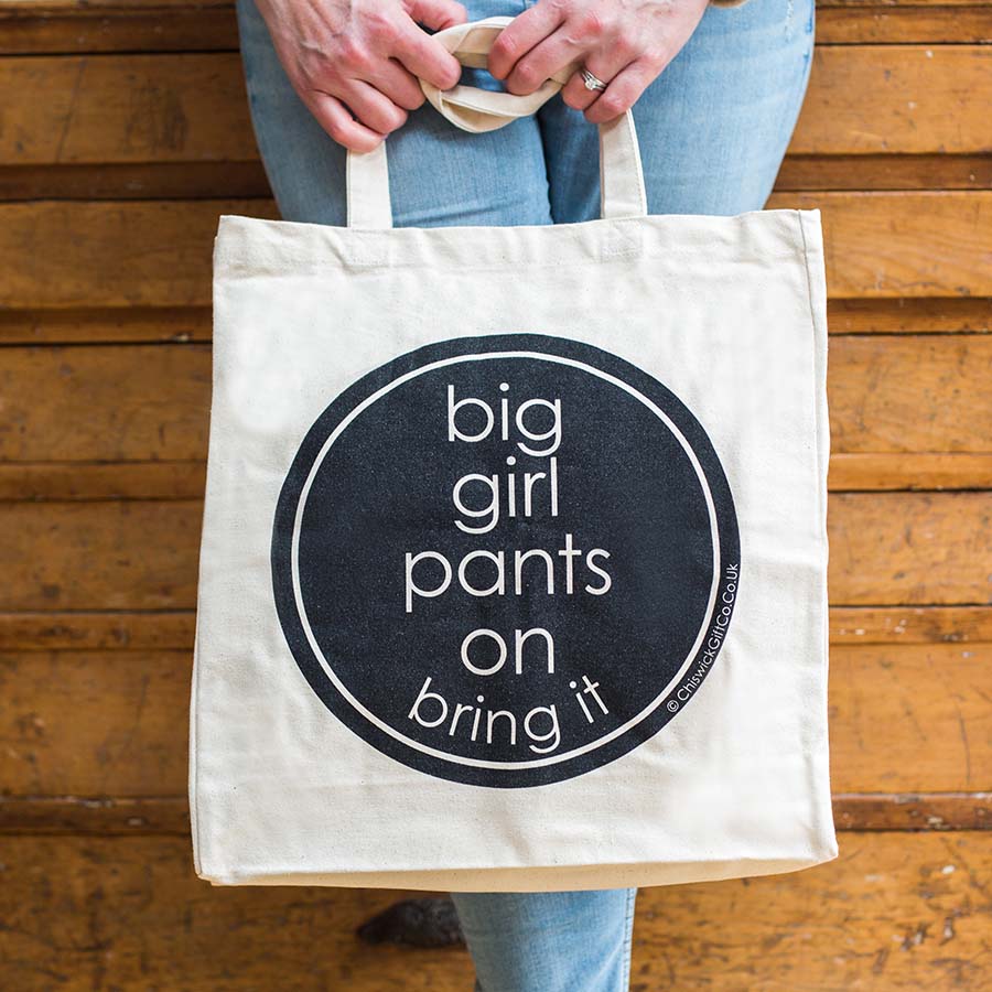 Set of Screen Printed Motivational Quote Tote Bags