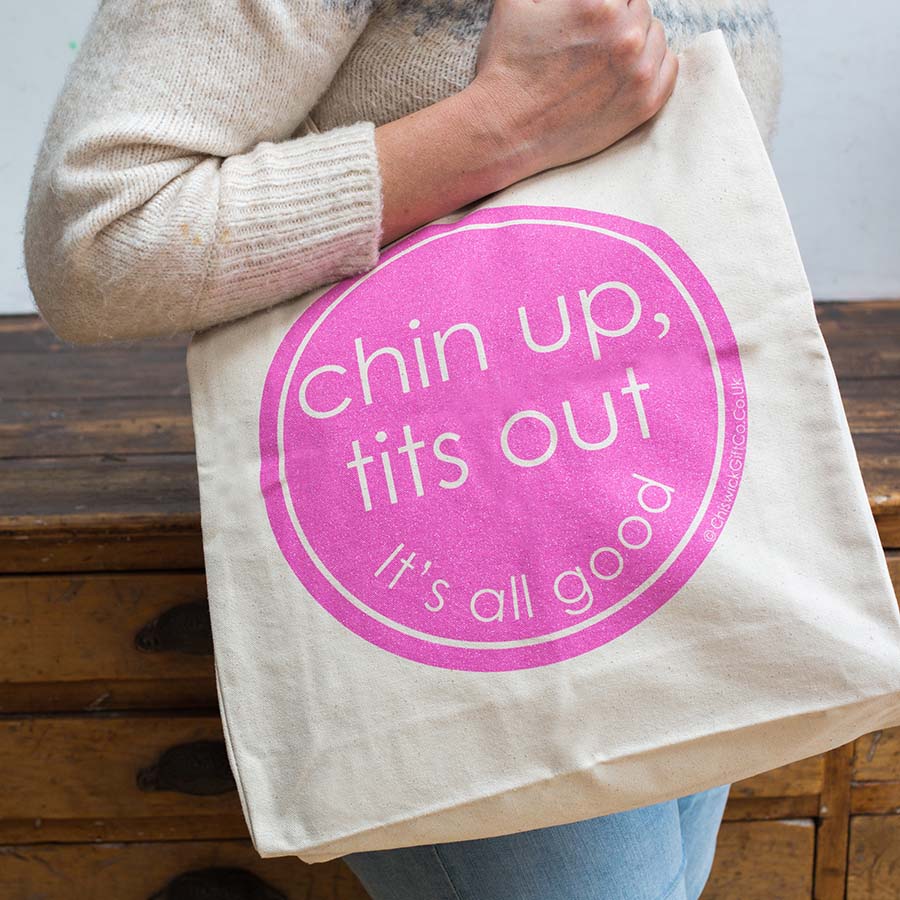 Set of Screen Printed Motivational Quote Tote Bags