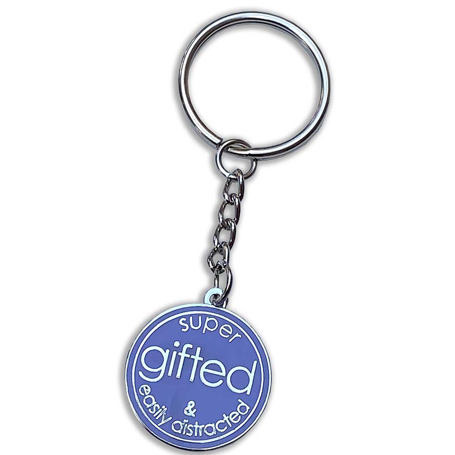 Super Gifted & Easily Distracted Keyring