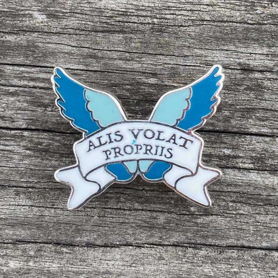 Set Of Three Believe In Yourself Latin Motto Enamel Pins