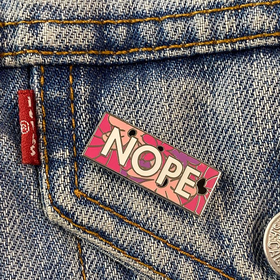 Nope - Angry Flowers Enamel Pin