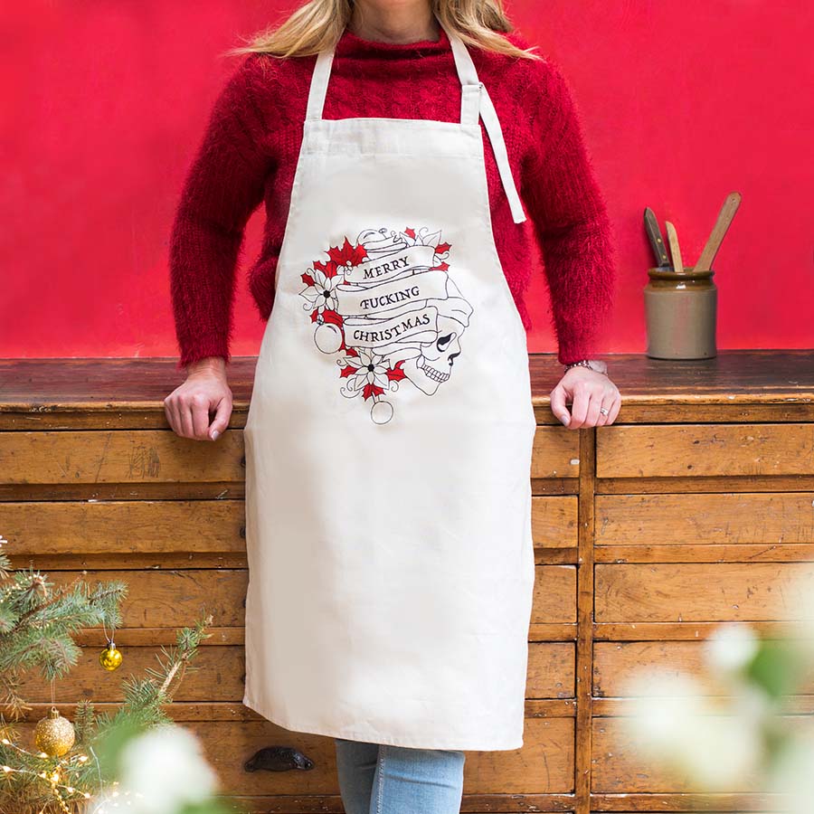 Merry Fucking Christmas - Screen Printed Festive Apron