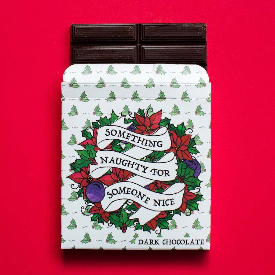 Something Naughty for Someone Nice Handcrafted Milk Chocolate Bar