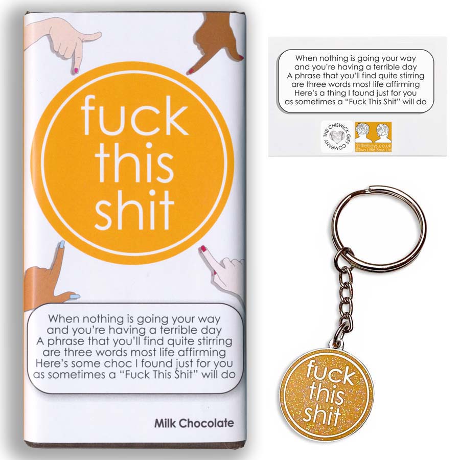 Fuck This Shit Keyring & Chocolate Gift Set