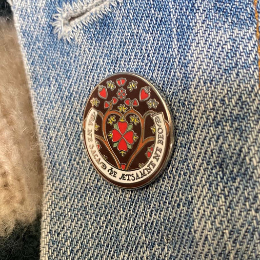 Old English Enamel Pin - They Do Not Quarrel Who Are Not Together