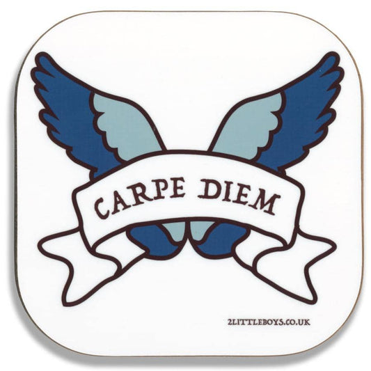 Seize the Day Latin Motto Coaster