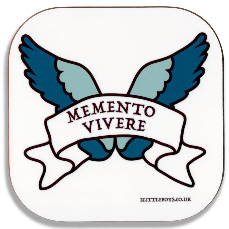 Remember to Live Latin Motto Coaster