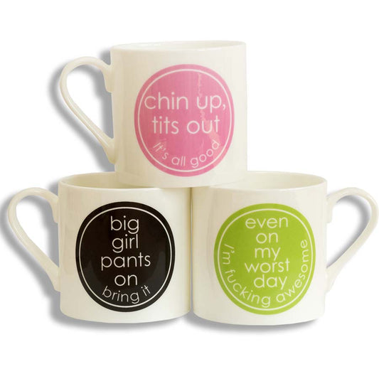 6 for Price of 5 Porcelain Mugs Set