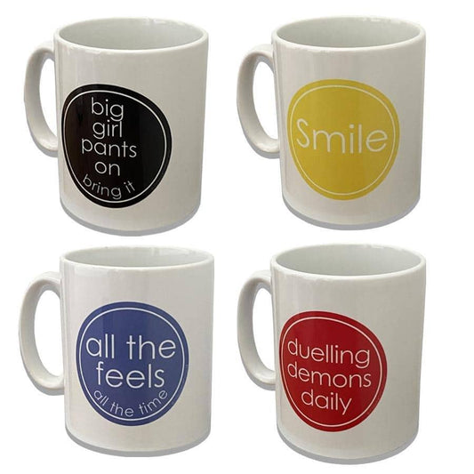 Set of 4 No Swears Mugs for Family