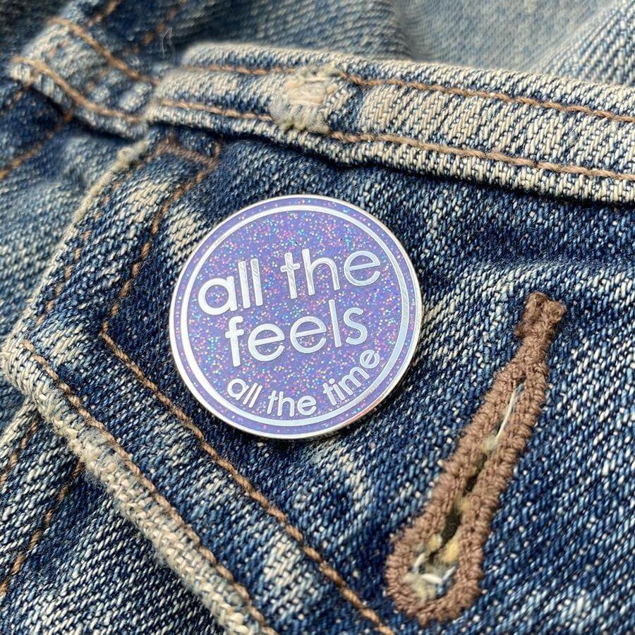 All The Feels Glitter Enamel Pin