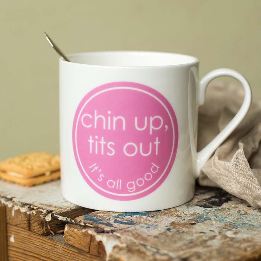 Large Porcelain Chin Up, Tits Out Mug