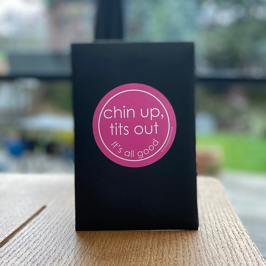 Chin Up Tits Out Keyring & Chocolate Gift Set
