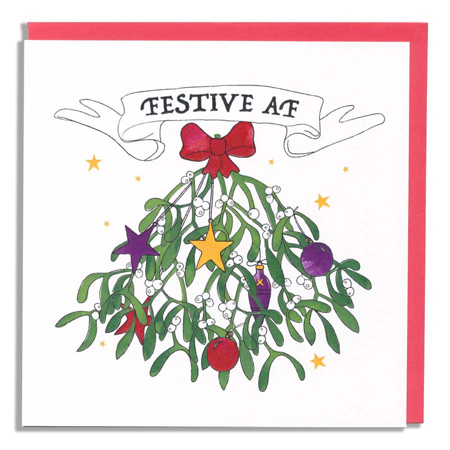 Festive AF - Greetings Card