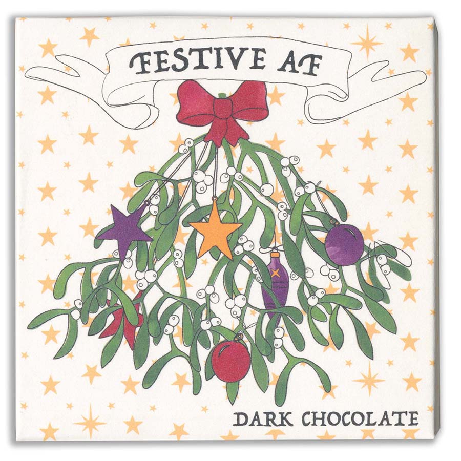 Festive AF Christmas Dark Chocolate Bar