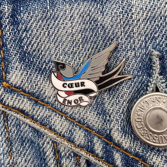 French Enamel Pin - Cœur En Or - Heart of Gold