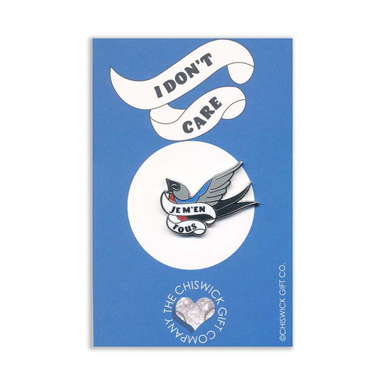 French Enamel Pin - Je Men Fous - I Don't Care