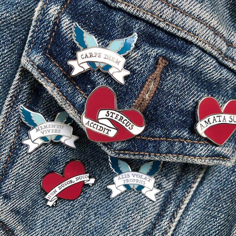 You Are Loved Latin Motto Enamel Pin