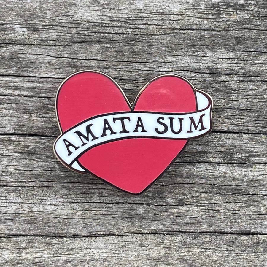 You Are Loved Latin Motto Enamel Pin