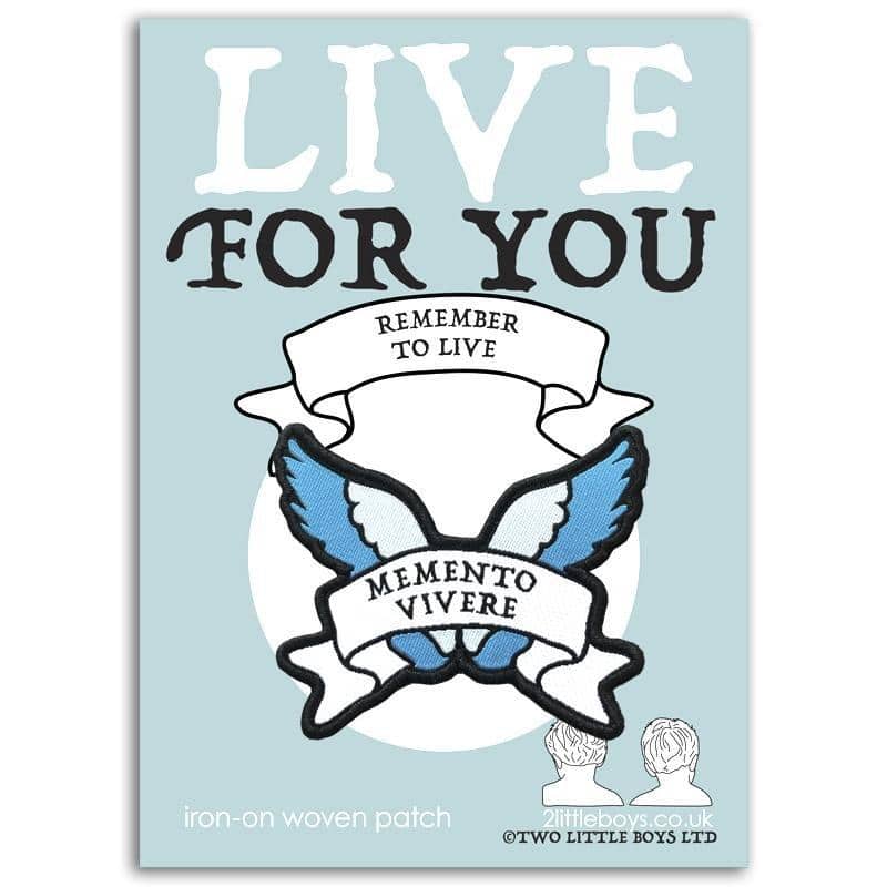 Remember To Live Latin Motto Iron-On Woven Patch