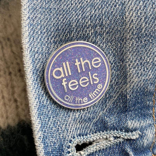 All The Feels Glitter Enamel Pin