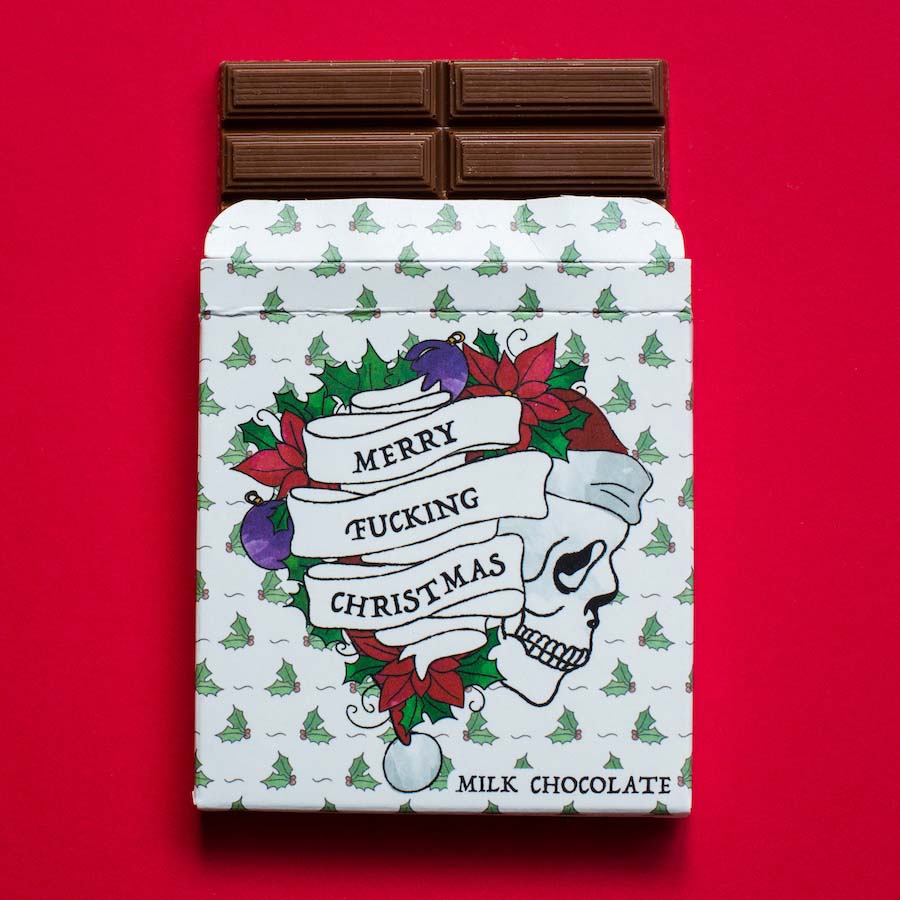 Merry Fucking Christmas Dark Chocolate Bar