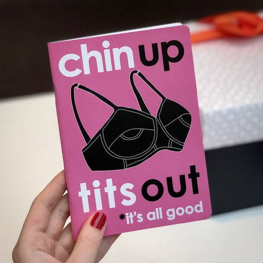 Chin Up Tits Out Slimline Notebook