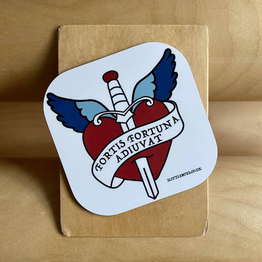 Fortune Favours The Brave Latin Motto Coaster