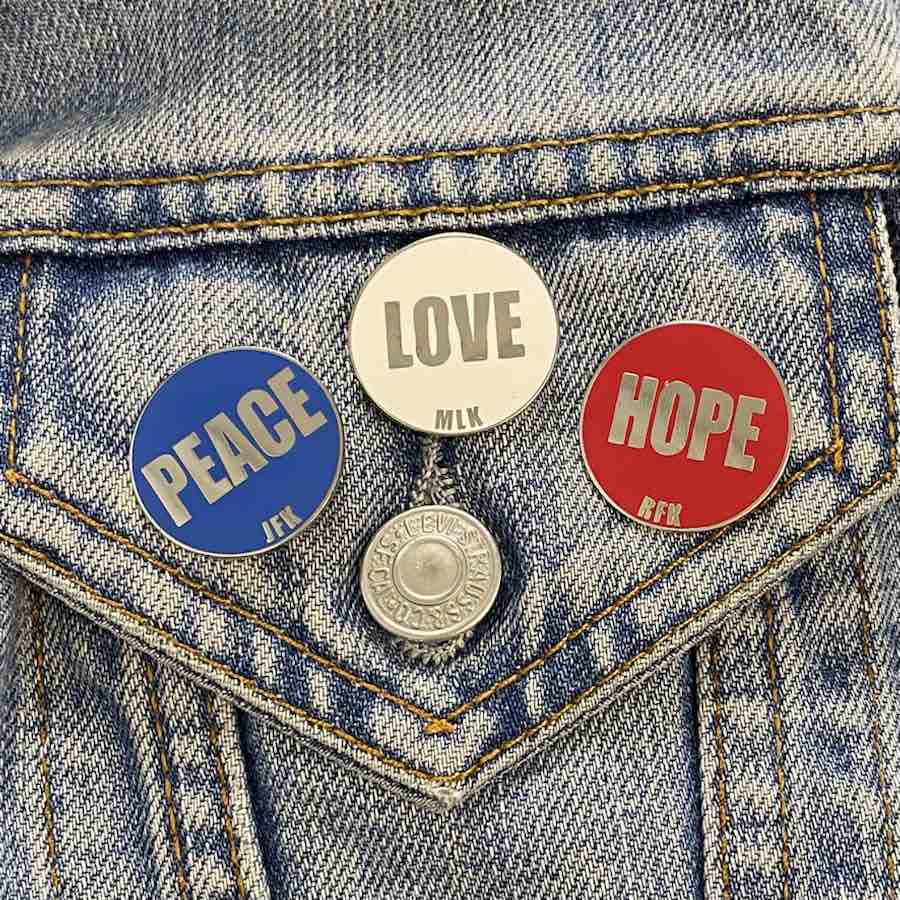 Peace Love Hope - Enamel Pin